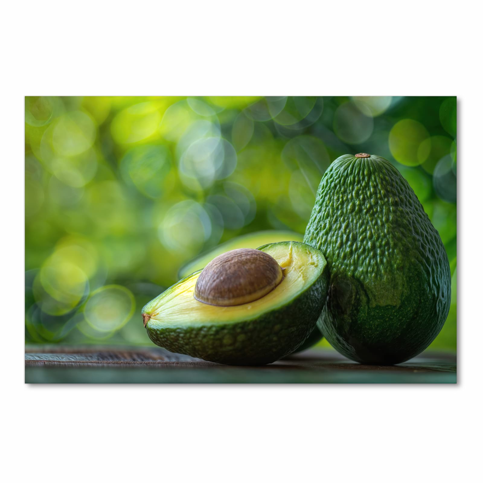 Langlebiger waschbarer Küchenteppich mit Motiv Avocado Anschnitt in Frontansicht