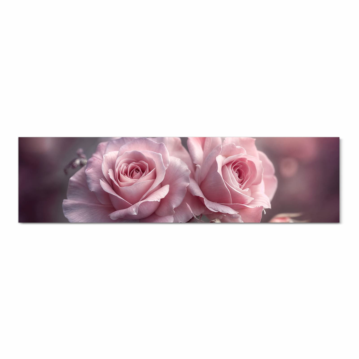 Pflegeleichter Teppichläufer für die Küche mit Motiv Romantische Rosen in Frontansicht