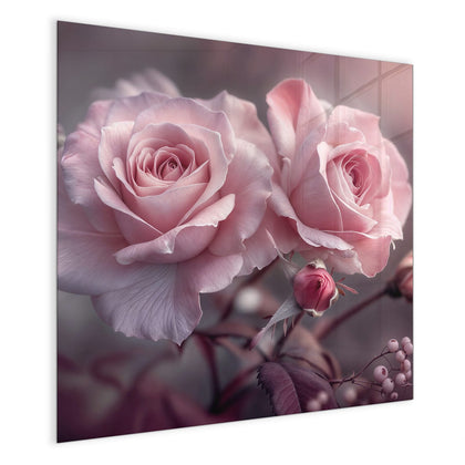 Magnettafel mit dem Motiv Romantische Rosen