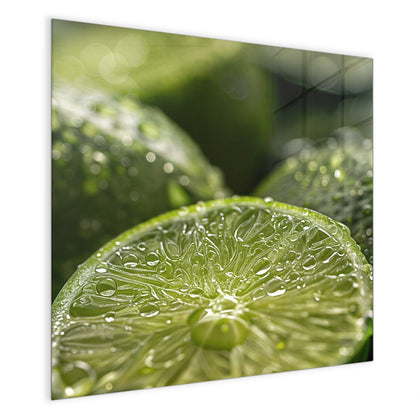 Magnettafel mit dem Motiv Nasse Limettenscheibe