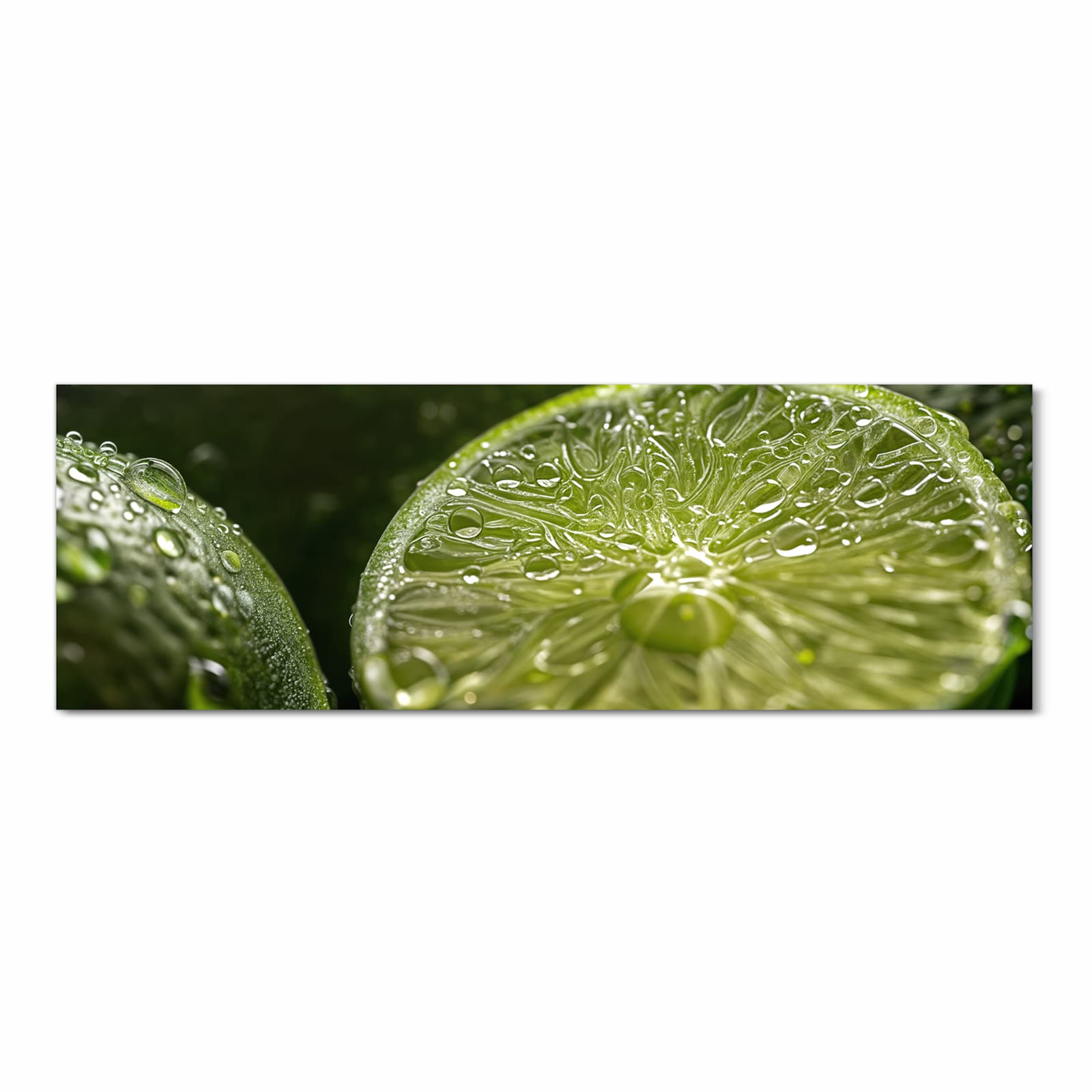 Flacher Küchenläufer mit Motiv Limetten von Frische in Frontansicht