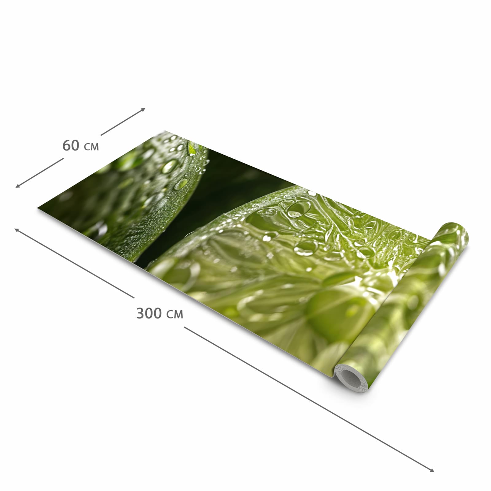 UV-beständiger Küchenläufer mit Motiv Limetten von Frische in der Grösse 80x300 cm