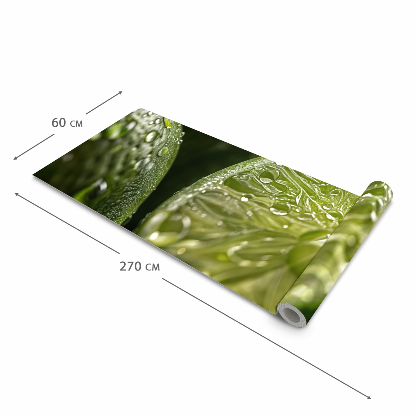 Abriebfester waschbarer Teppich Küche mit Motiv Limetten von Frische in der Grösse 80x300 cm