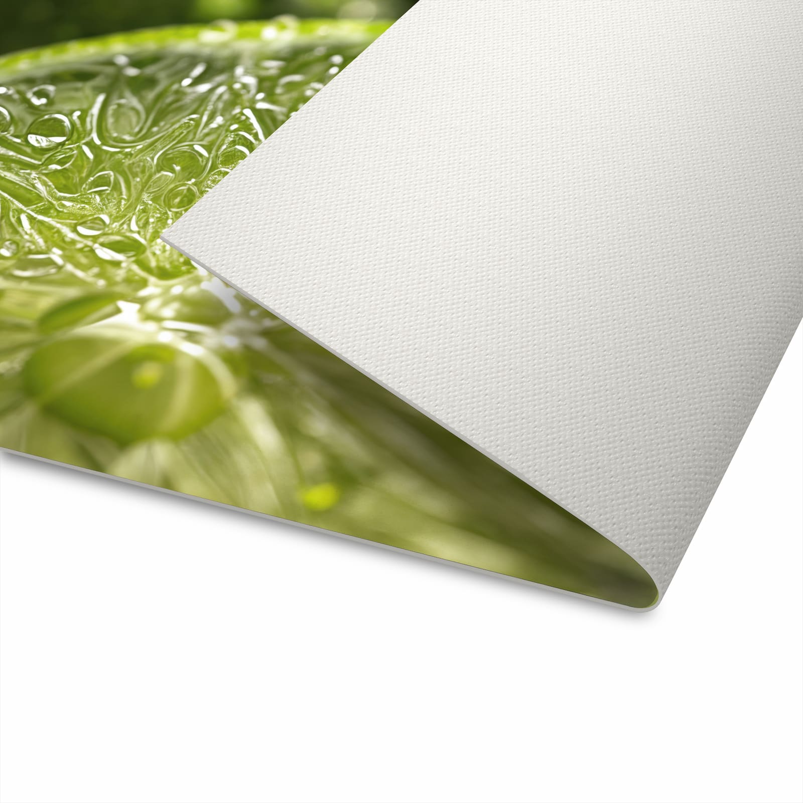 Waschbarer Küchenteppich mit Motiv Limetten von Frische für komfortables Stehen