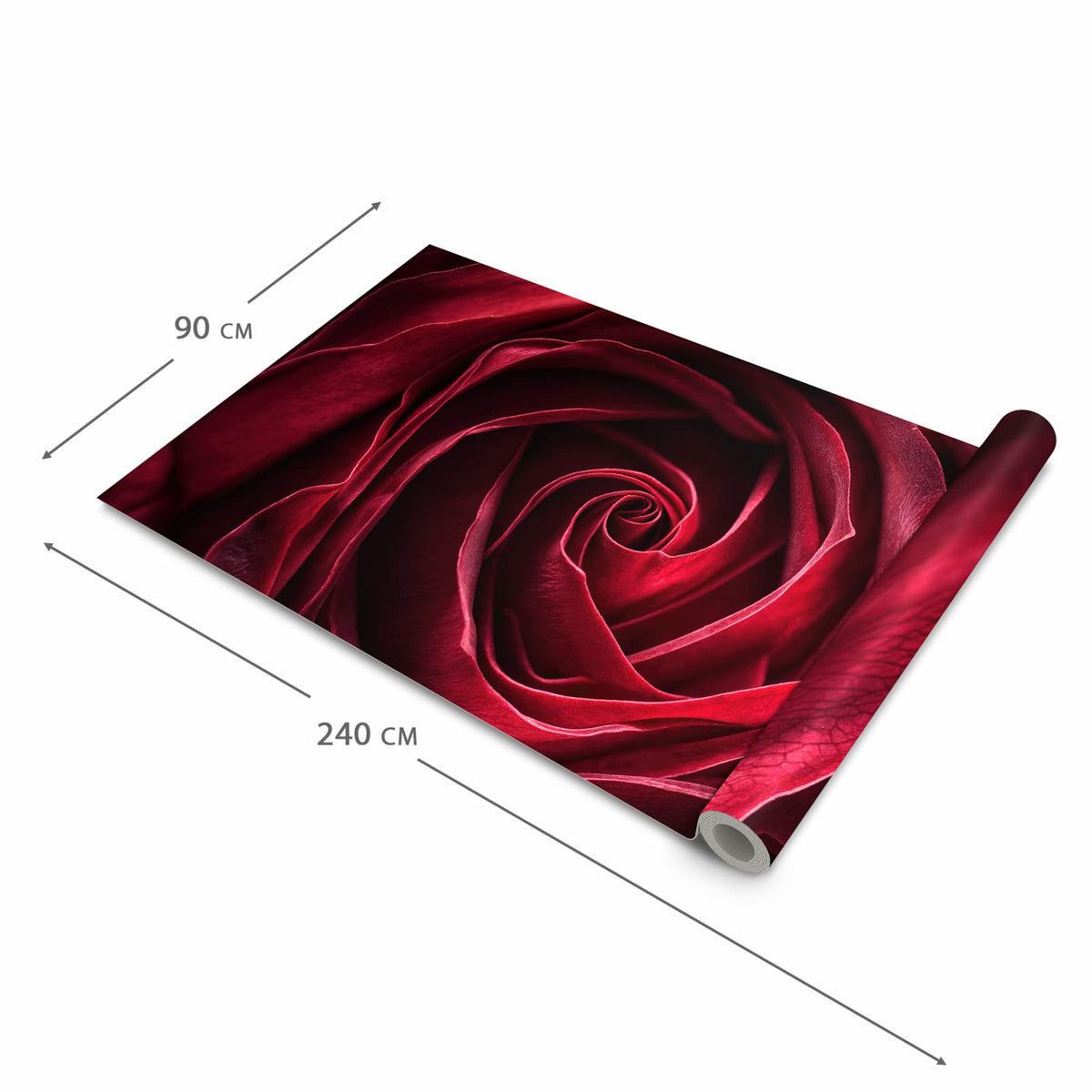 Farbbeständiger Läufer für die Küche mit Motiv Rose Makroaufnahme in der Grösse 80x280 cm