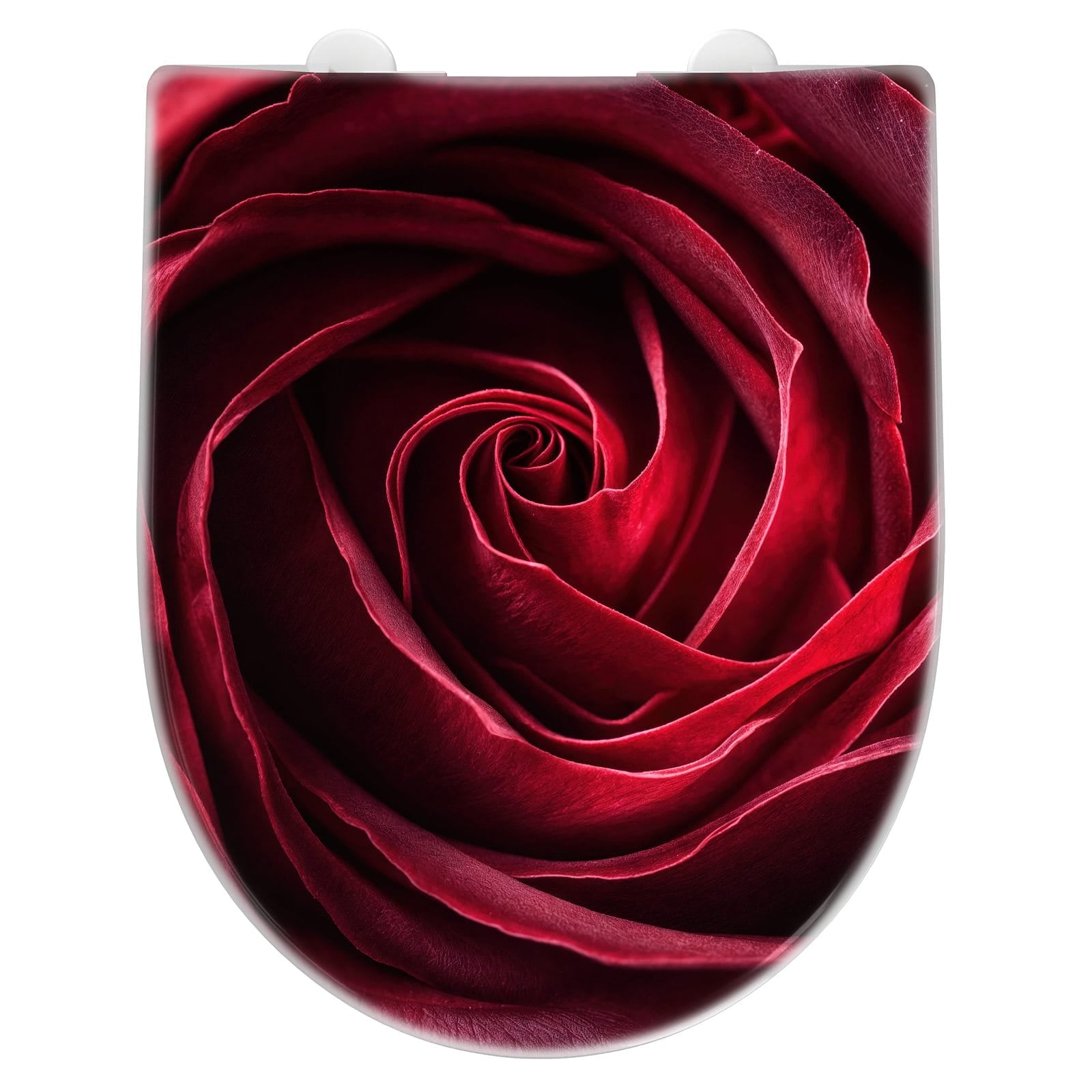 WC-Sitz mit Absenkautomatik Rose Makroaufnahme