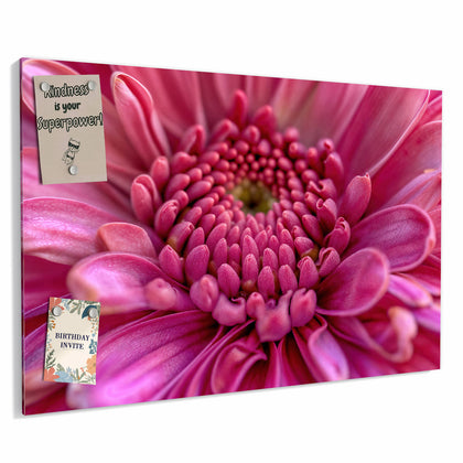 Metall Magnettafel mit dem Motiv Pinke Blütenspirale
