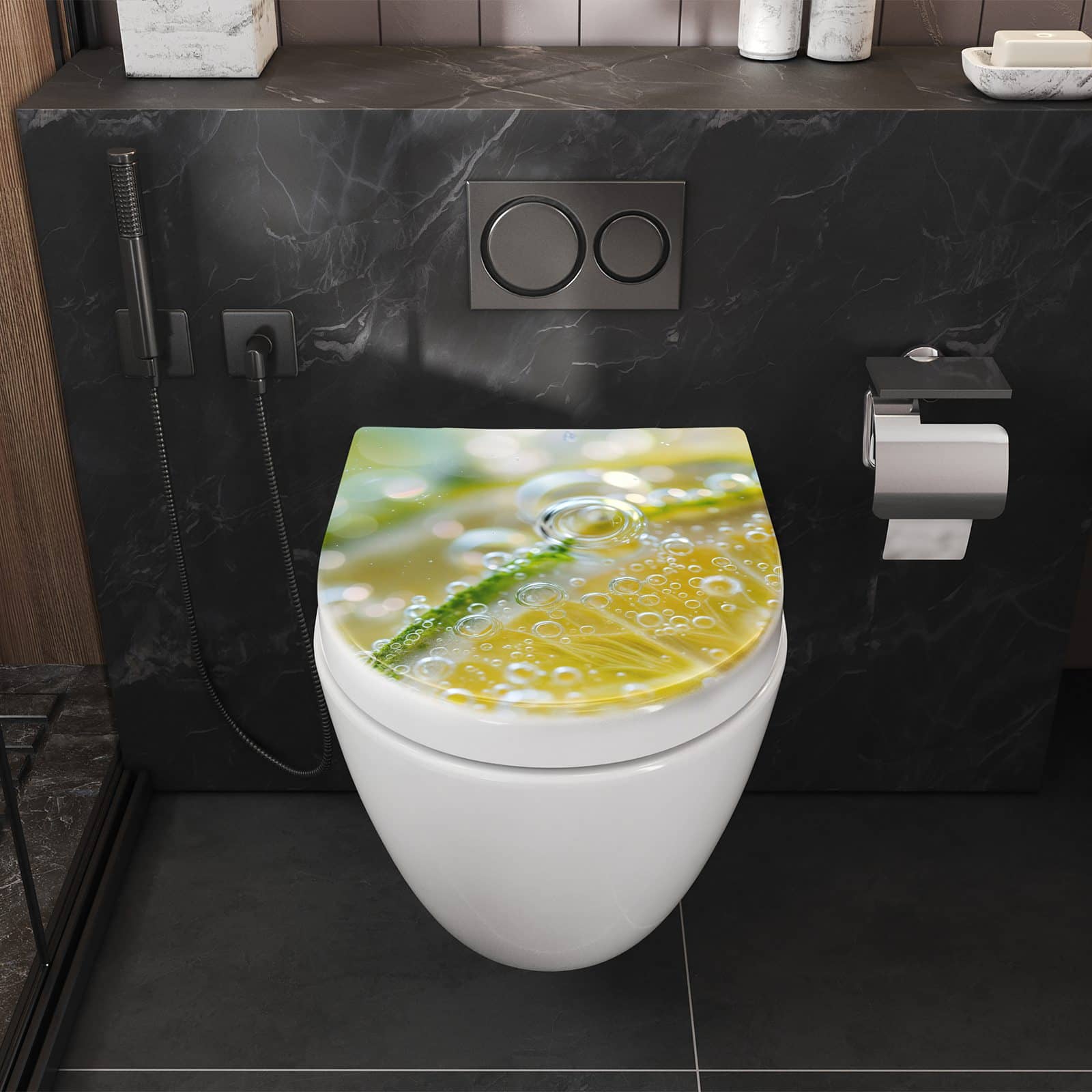 WC-Sitz mit Absenkautomatik Sanfte Zitronenscheibe