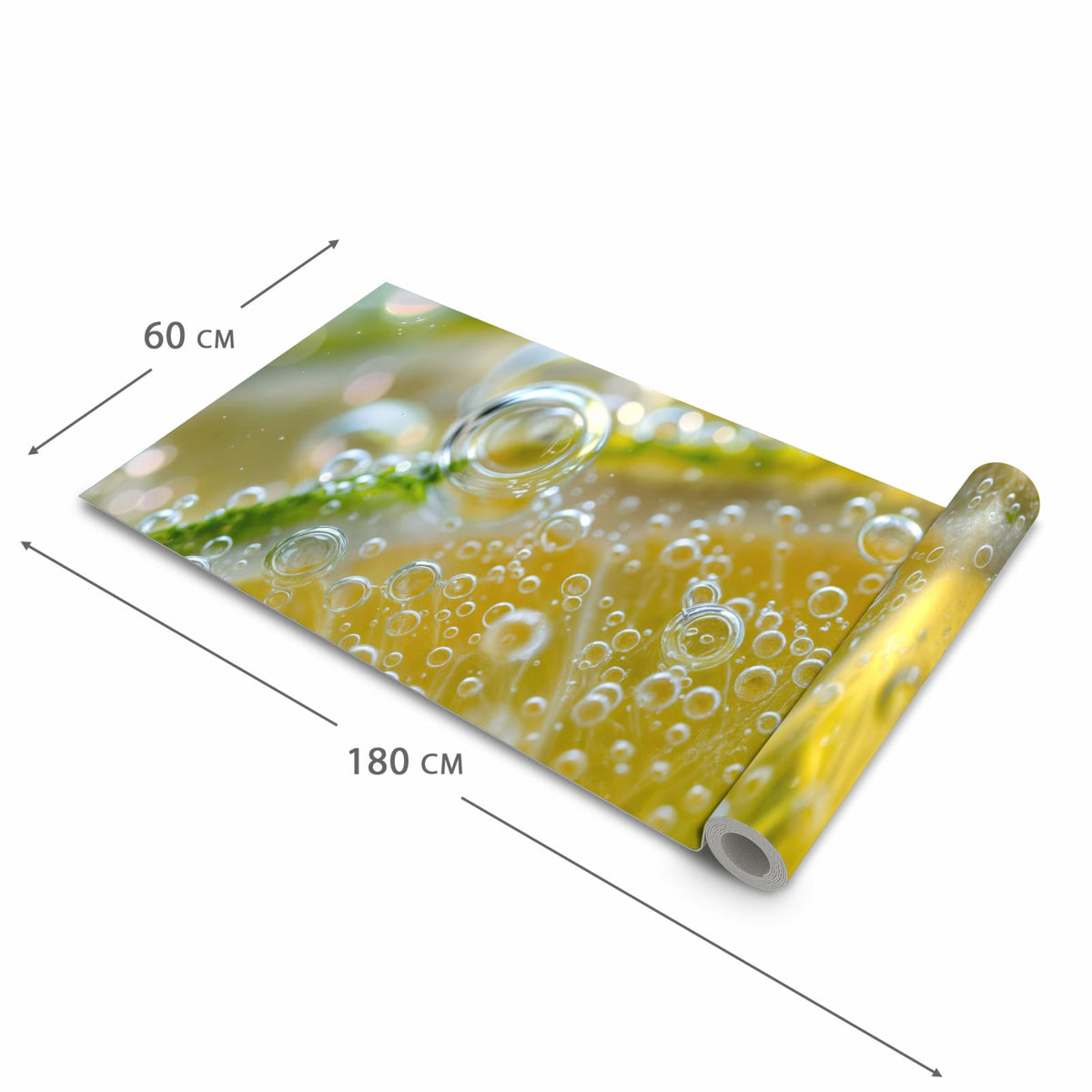 Langlebiger Küchenläufer mit Motiv Sanfte Zitronenscheibe in der Grösse 80x200 cm