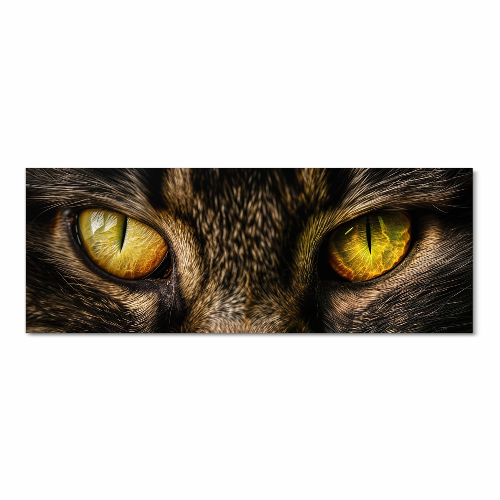 Wasserabweisender Küchenteppich mit Motiv Katzenaugencloseup in Frontansicht