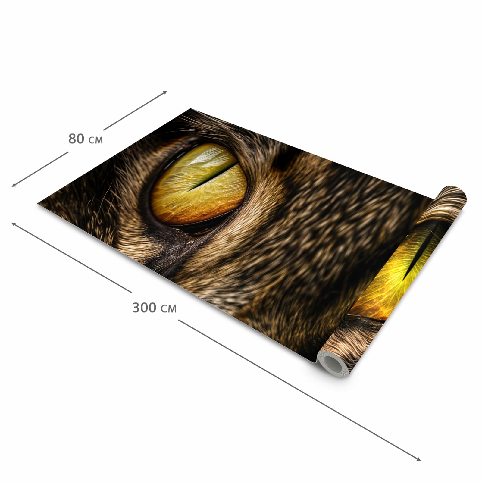 Langlebiger Küchenläufer mit Motiv Katzenaugencloseup in der Grösse 60x240 cm