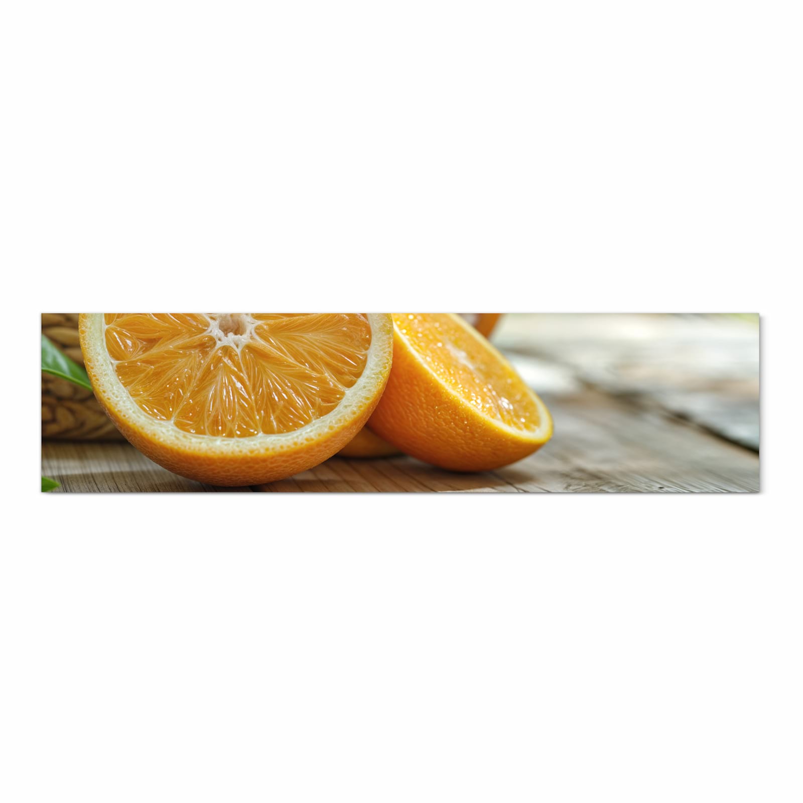 Geräuschdämpfender Küchenteppich mit Motiv Frische Orangen in Frontansicht