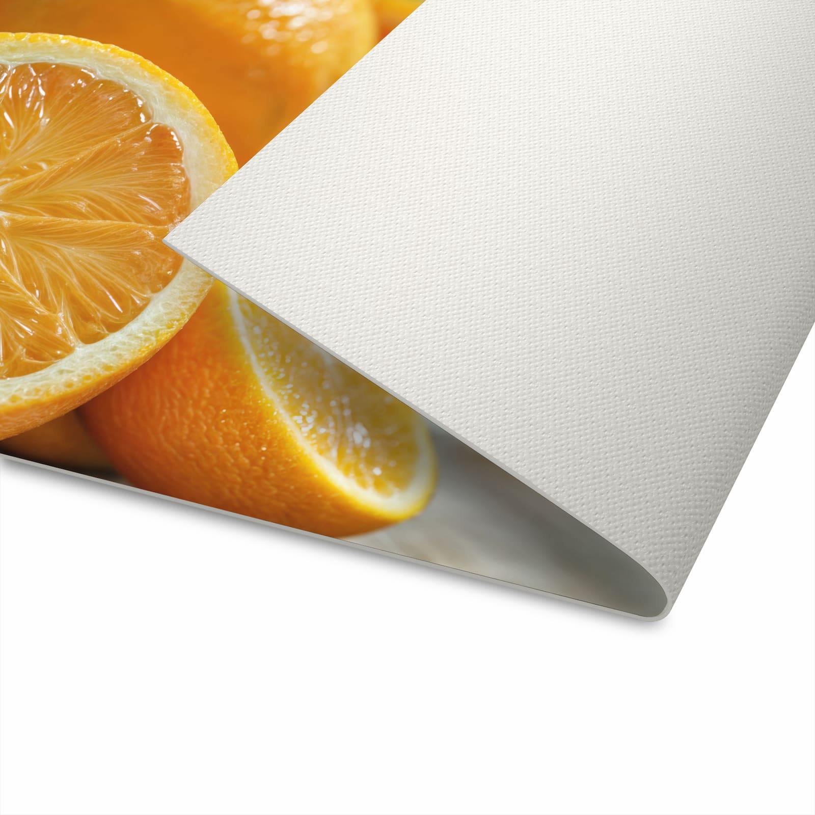 Fleckenresistenter Bodenläufer Teppich mit Motiv Frische Orangen in der Unterseite