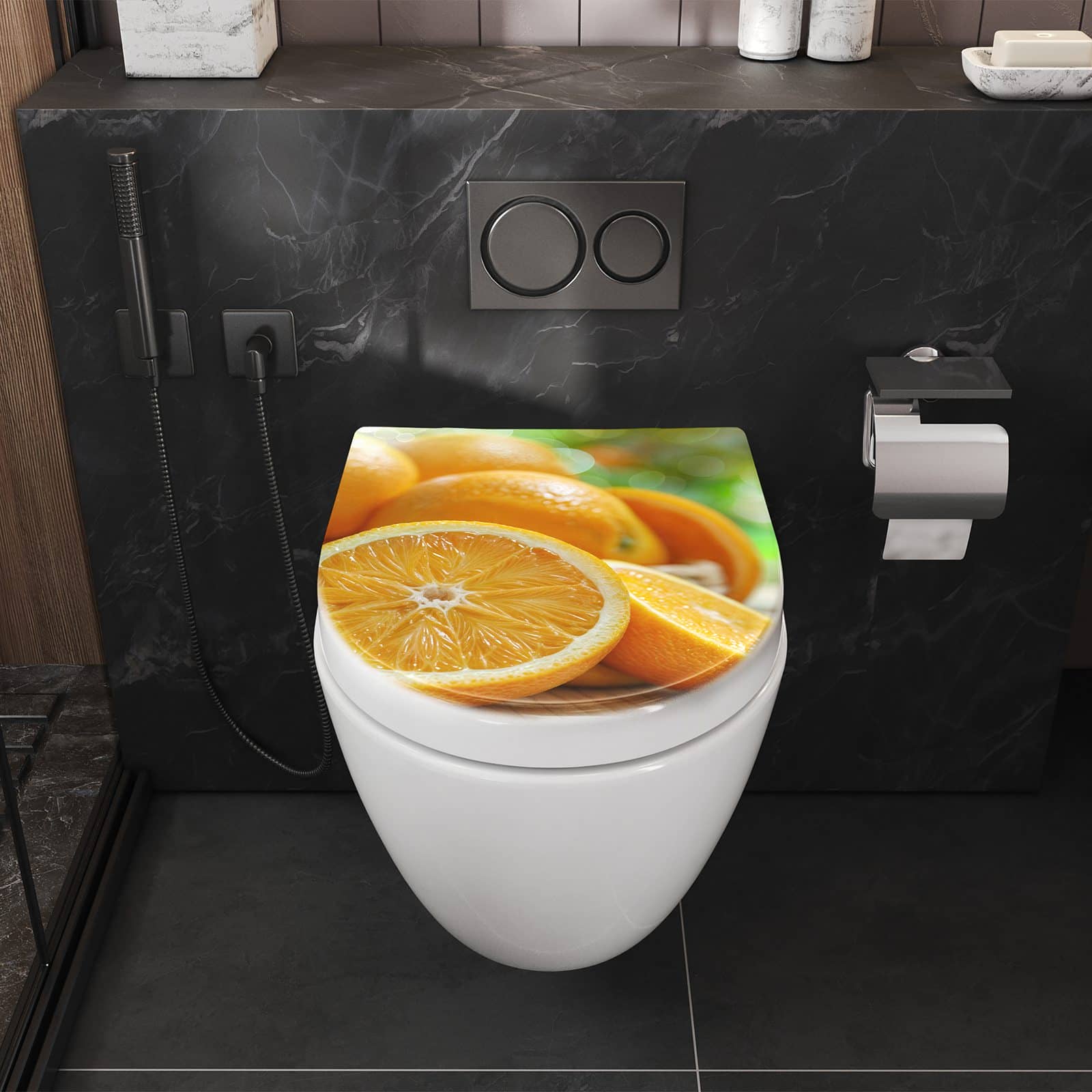 WC-Sitz mit Absenkautomatik Frische Orangen