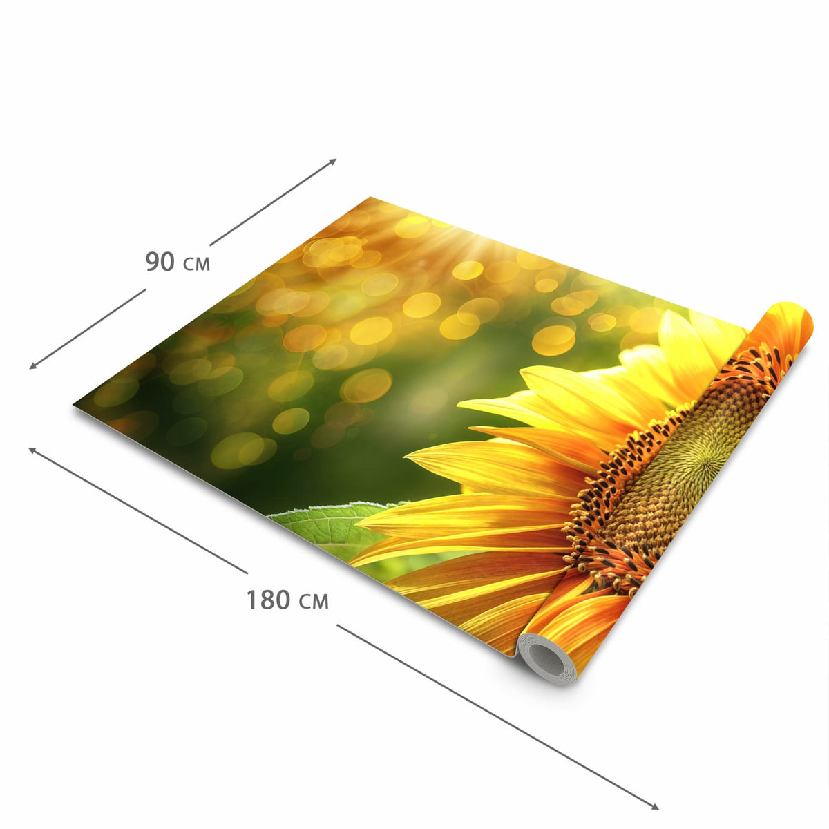 Komfortabler Küchenteppich mit Motiv Sonnenblume Blüte in der Grösse 60x90 cm