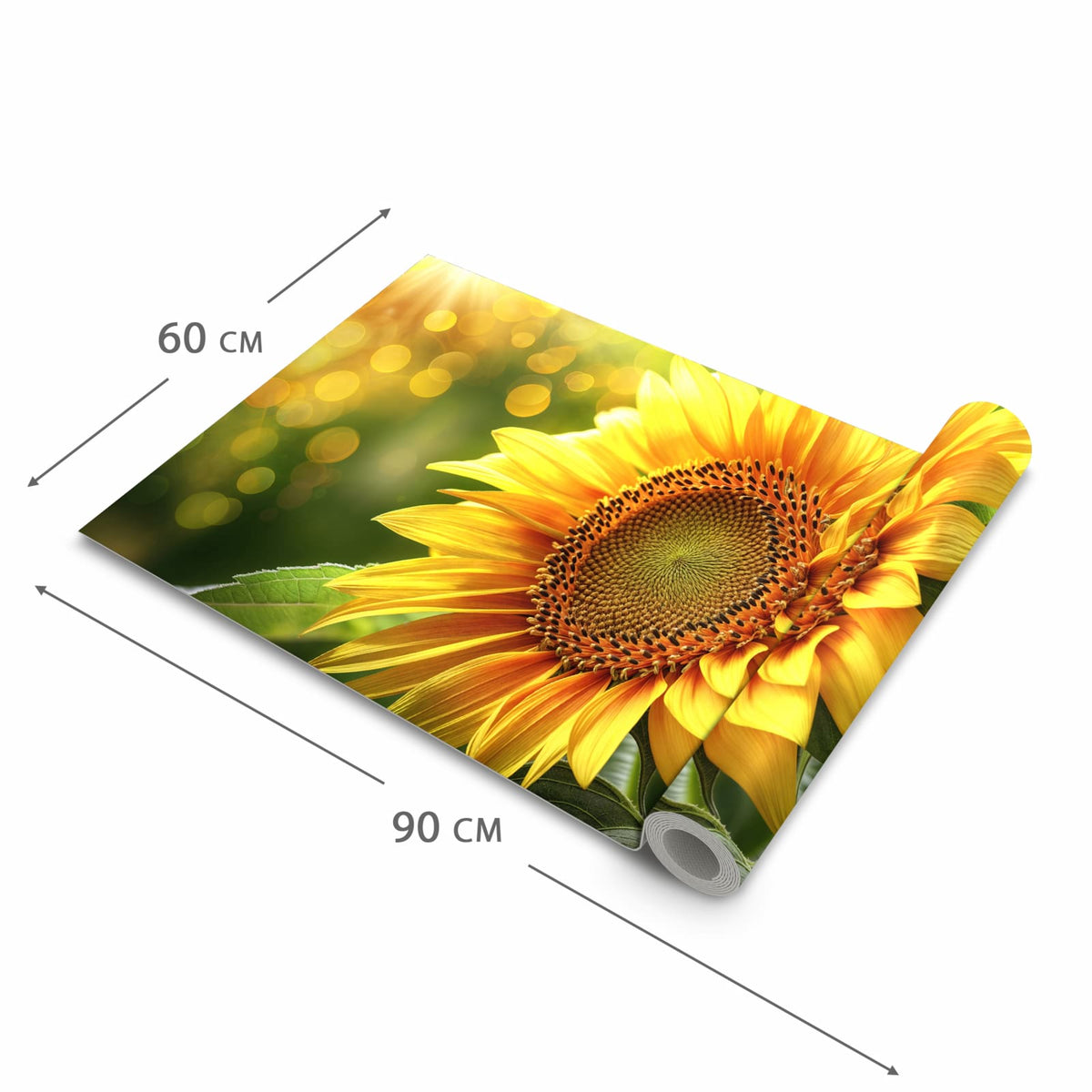 Küchenteppich mit Motiv Sonnenblume Blüte in der Grösse 60x90 cm für sichere Aufbewahrung