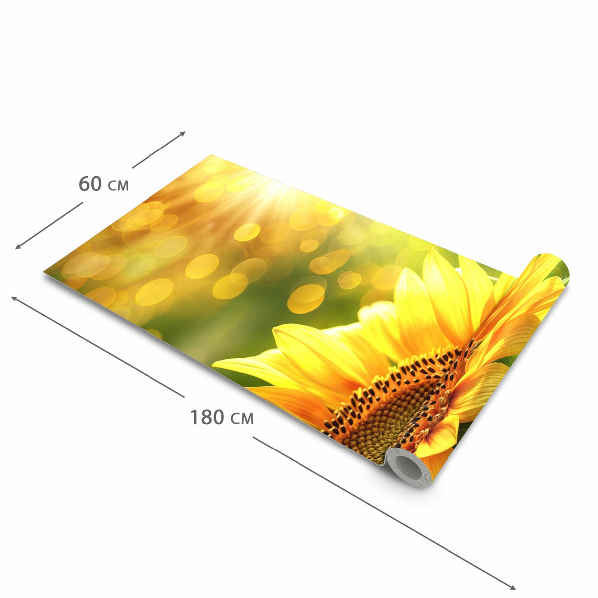 Küchenteppich mit Motiv Sonnenblume Blüte in der Grösse 60x90 cm für Ordnung & Übersicht