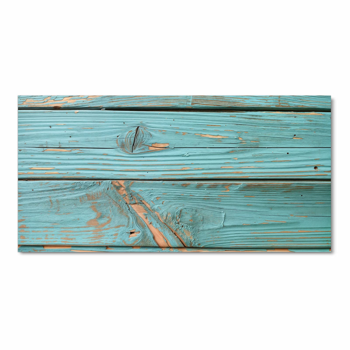 Flacher großer Küchenteppich mit Motiv Holzbretter Vintage in Frontansicht