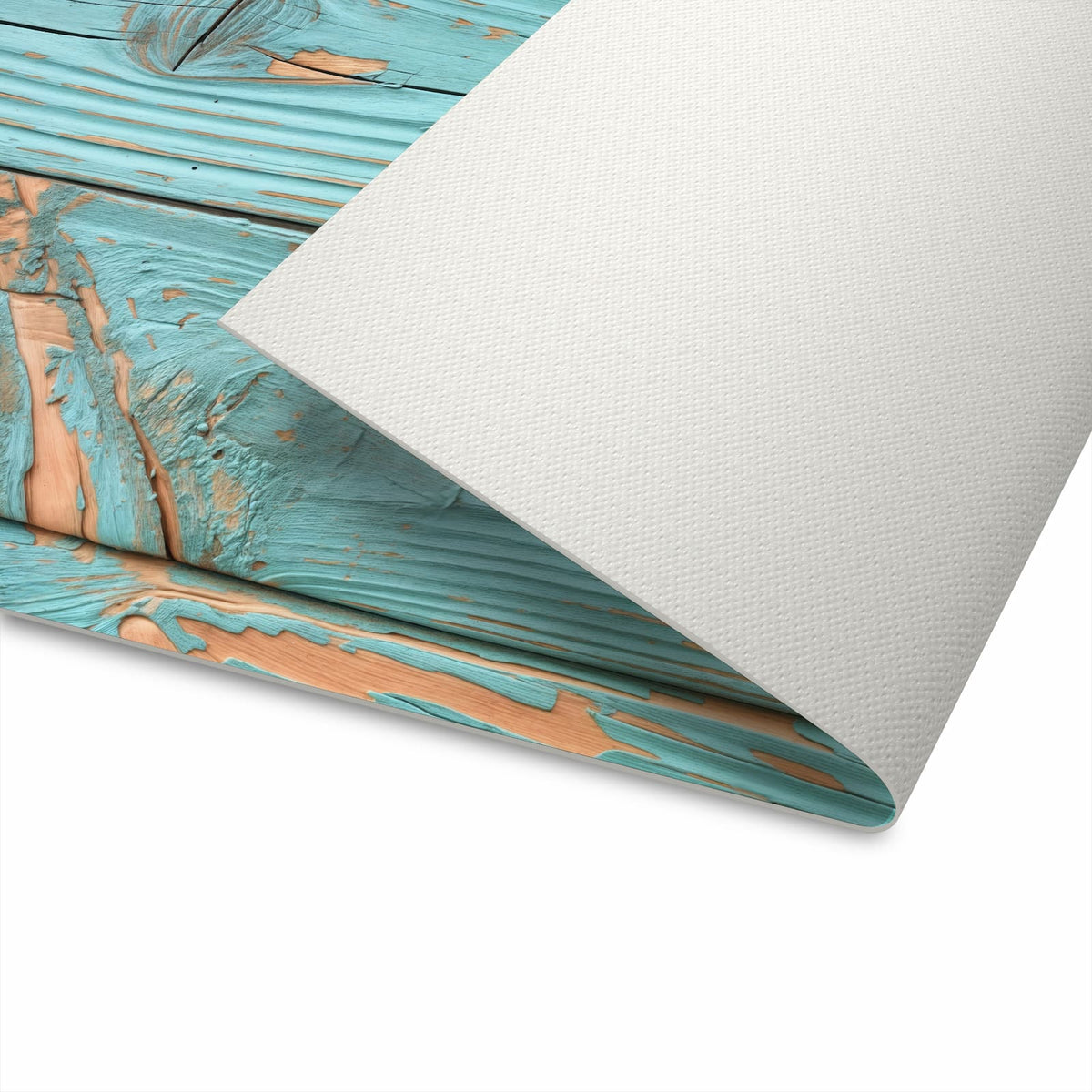 Abriebfester Teppich fürs Esszimmer mit Motiv Holzbretter Vintage waschbar