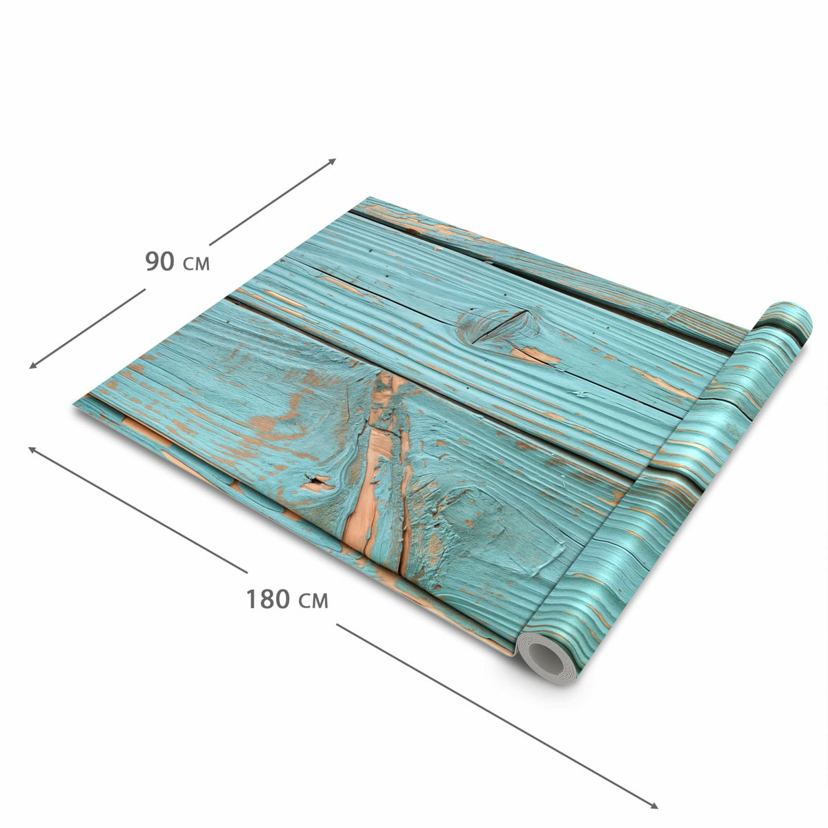 Langlebiger abwaschbarer Küchenläufer mit Motiv Holzbretter Vintage in der Grösse 60x90 cm