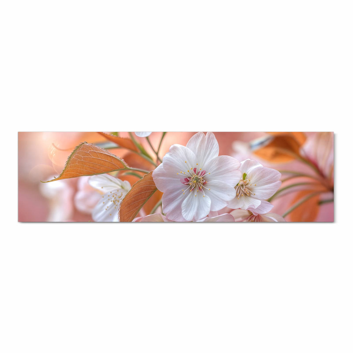 Bodenschonender rutschfester Küchenteppich mit Motiv Blühende Blüten in Frontansicht