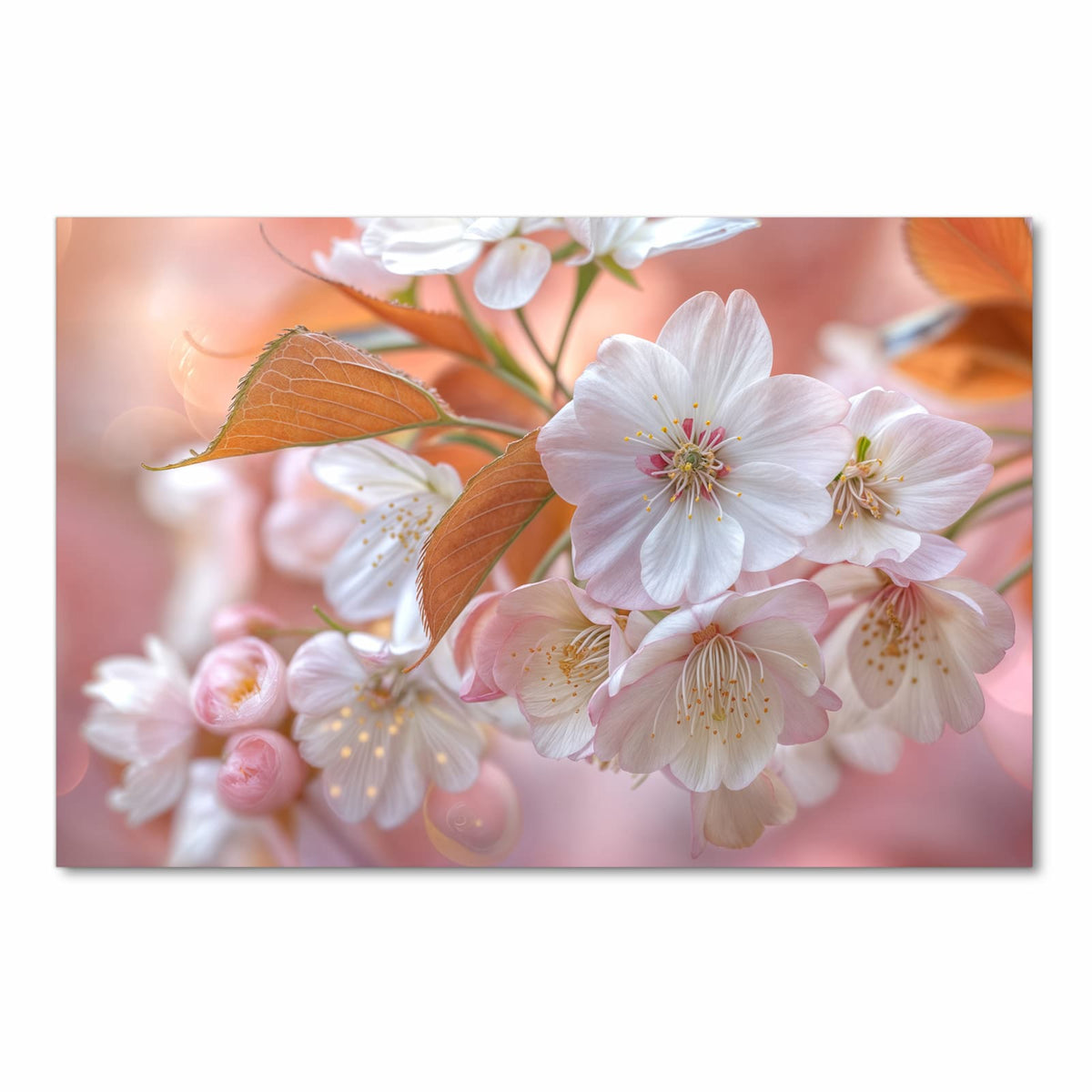 Bodenschonender rutschfester Läufer mit Motiv Blühende Blüten in Frontansicht