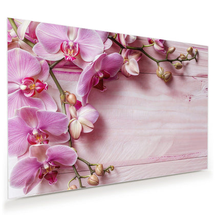 Wandbild mit dem Motiv Rosa Orchideenzweig
