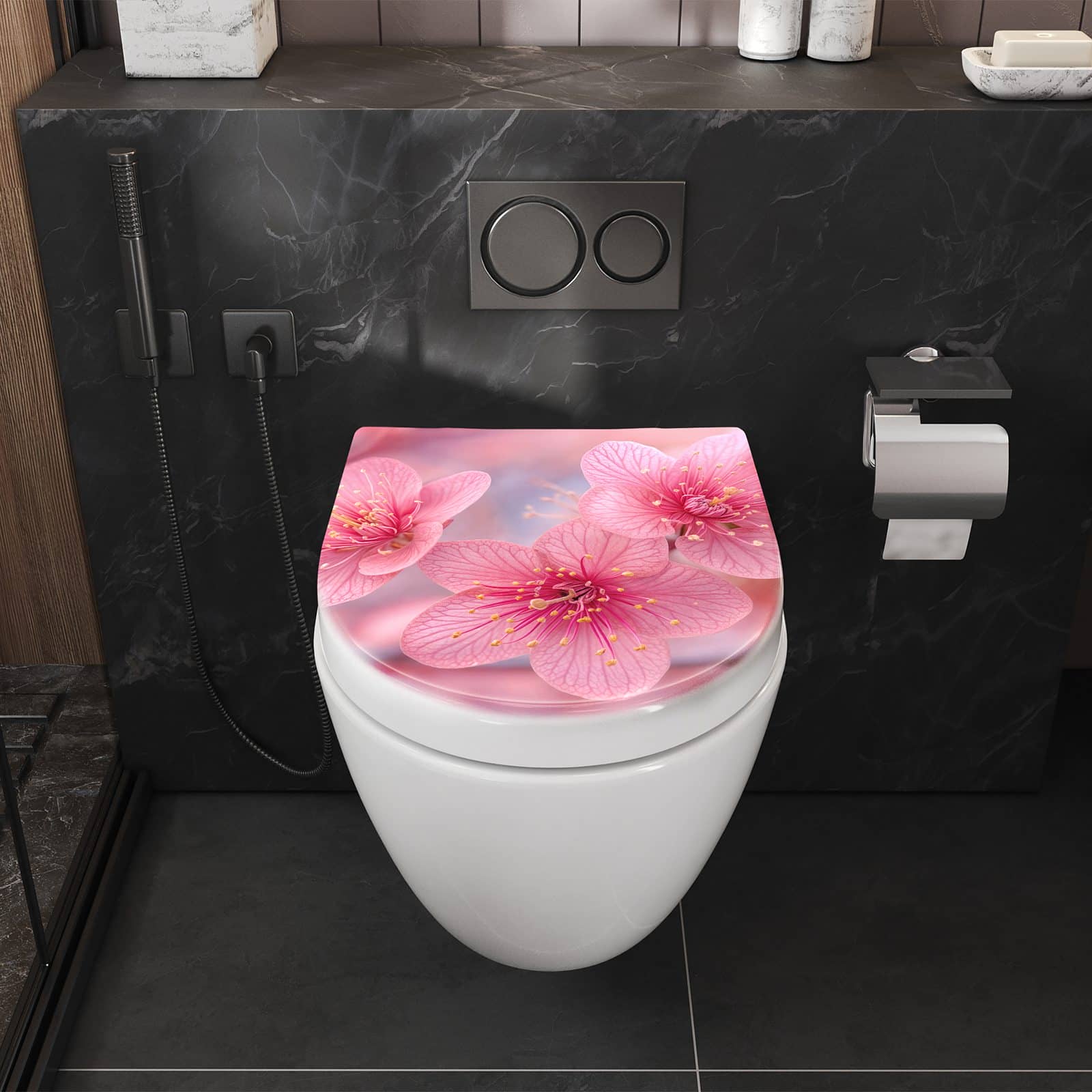 WC-Sitz mit Absenkautomatik Blütenzauber