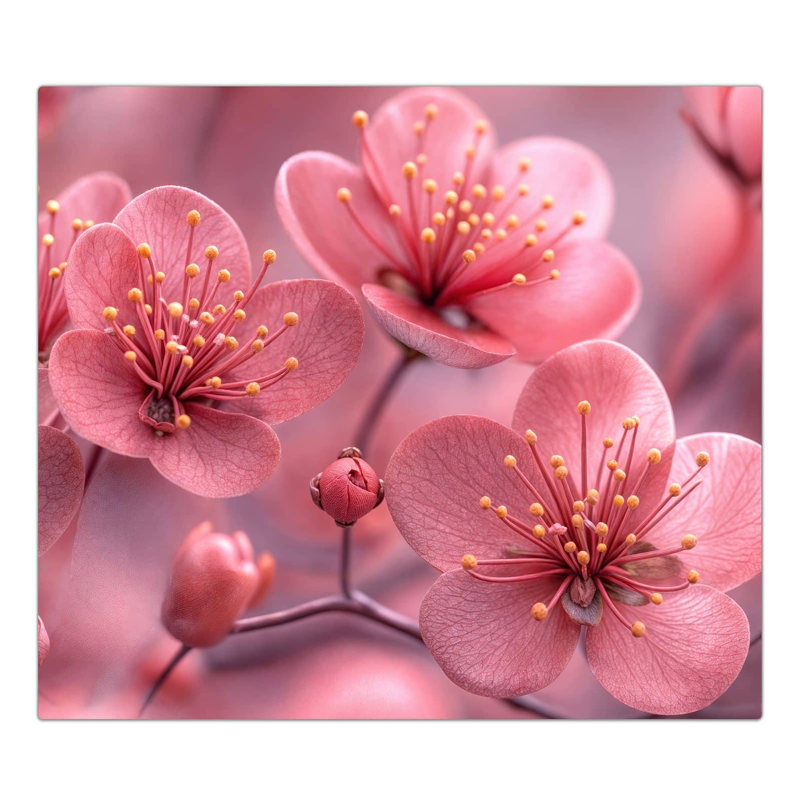 1-teilige Herdabdeckplatte mit Kirschbaumblüten-Motiv in der Frontansicht #grösse_1-Teilig (60x52cm)