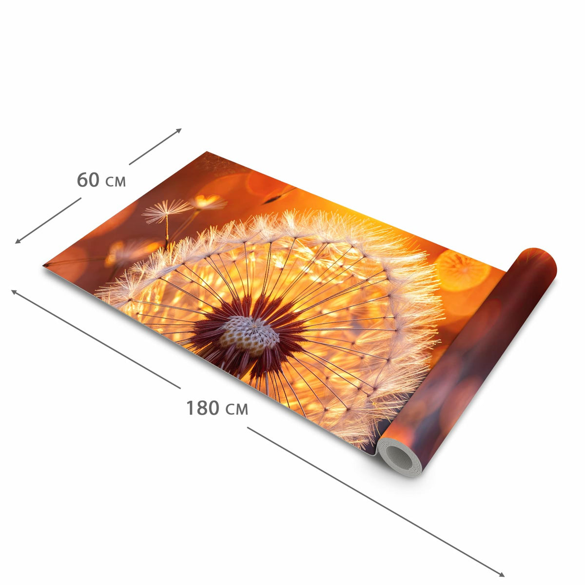 UV-beständiger Küchenteppich mit Motiv Leuchtender Loewenzahn in der Grösse 60x180 cm