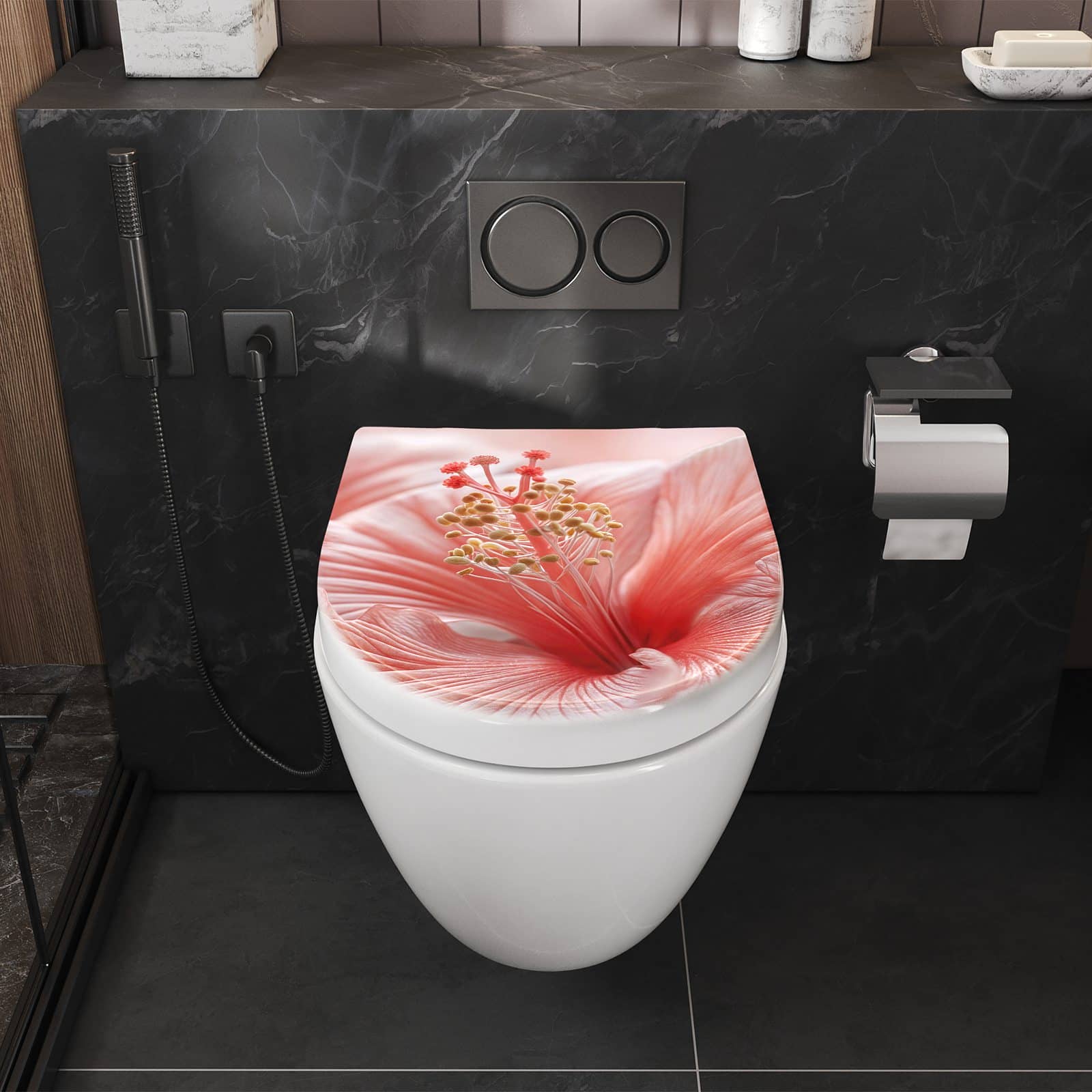 WC-Sitz mit Absenkautomatik Blumenzauber