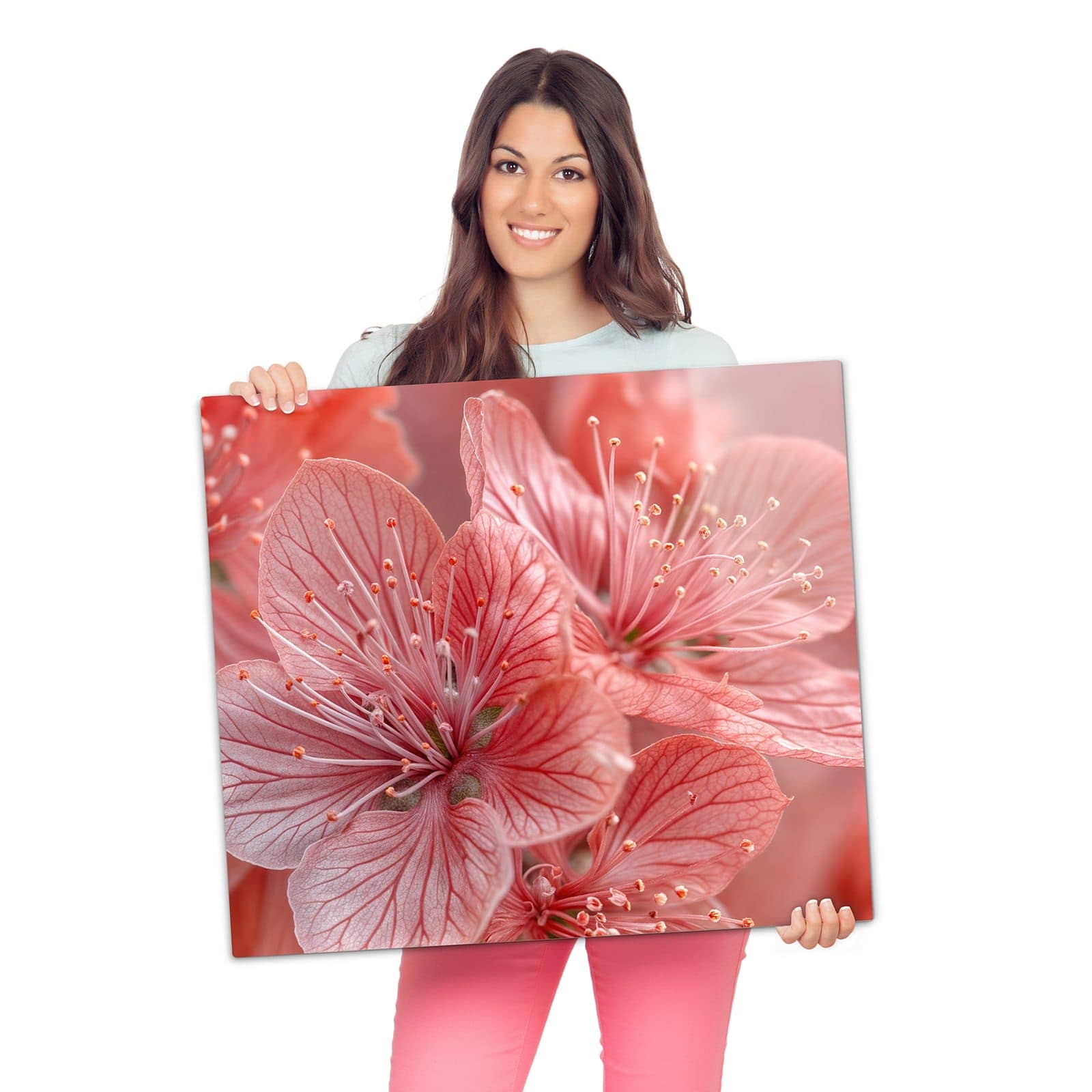 2-teilige Herdabdeckplatten für Ceranfeld mit Stille Blumenpracht-Motiv als Spritzschutz hinter dem Kochfeld