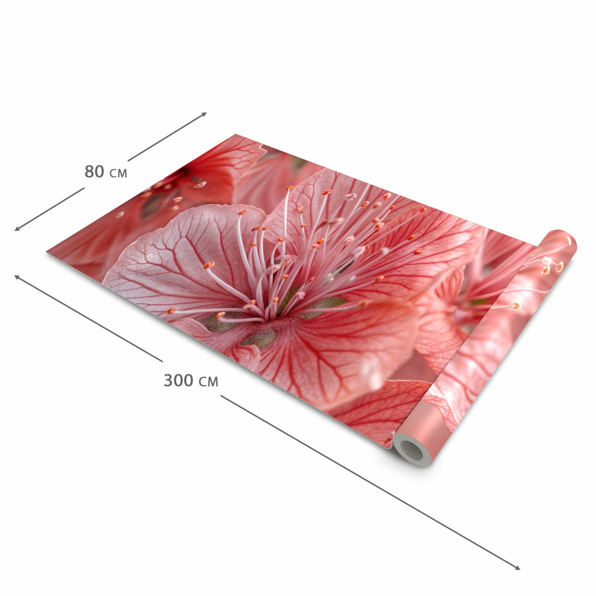 Zeitsparender Bodenläufer Teppich mit Motiv Stille Blumenpracht in der Grösse 60x150 cm