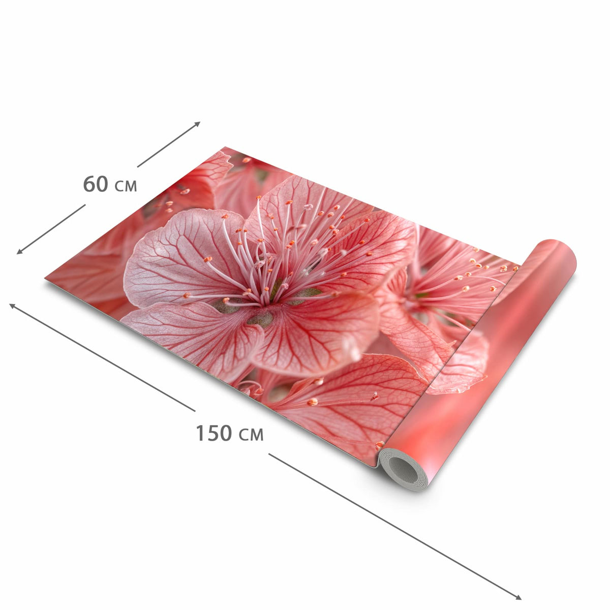 Langlebiger Läufer Eingangsbereich mit Motiv Stille Blumenpracht in der Grösse 60x150 cm