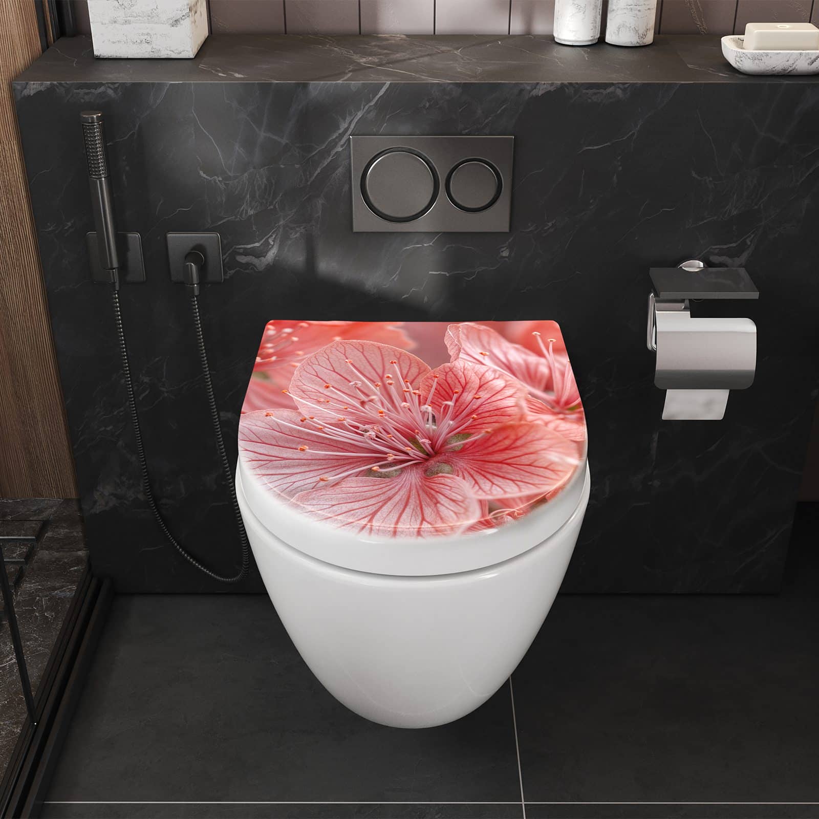 WC-Sitz mit Absenkautomatik Stille Blumenpracht