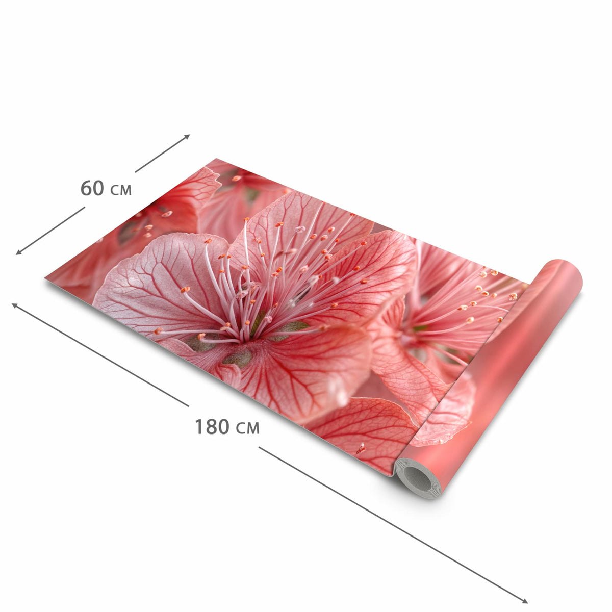 Rutschfester Läufer für Flur mit Motiv Stille Blumenpracht in der Grösse 60x150 cm