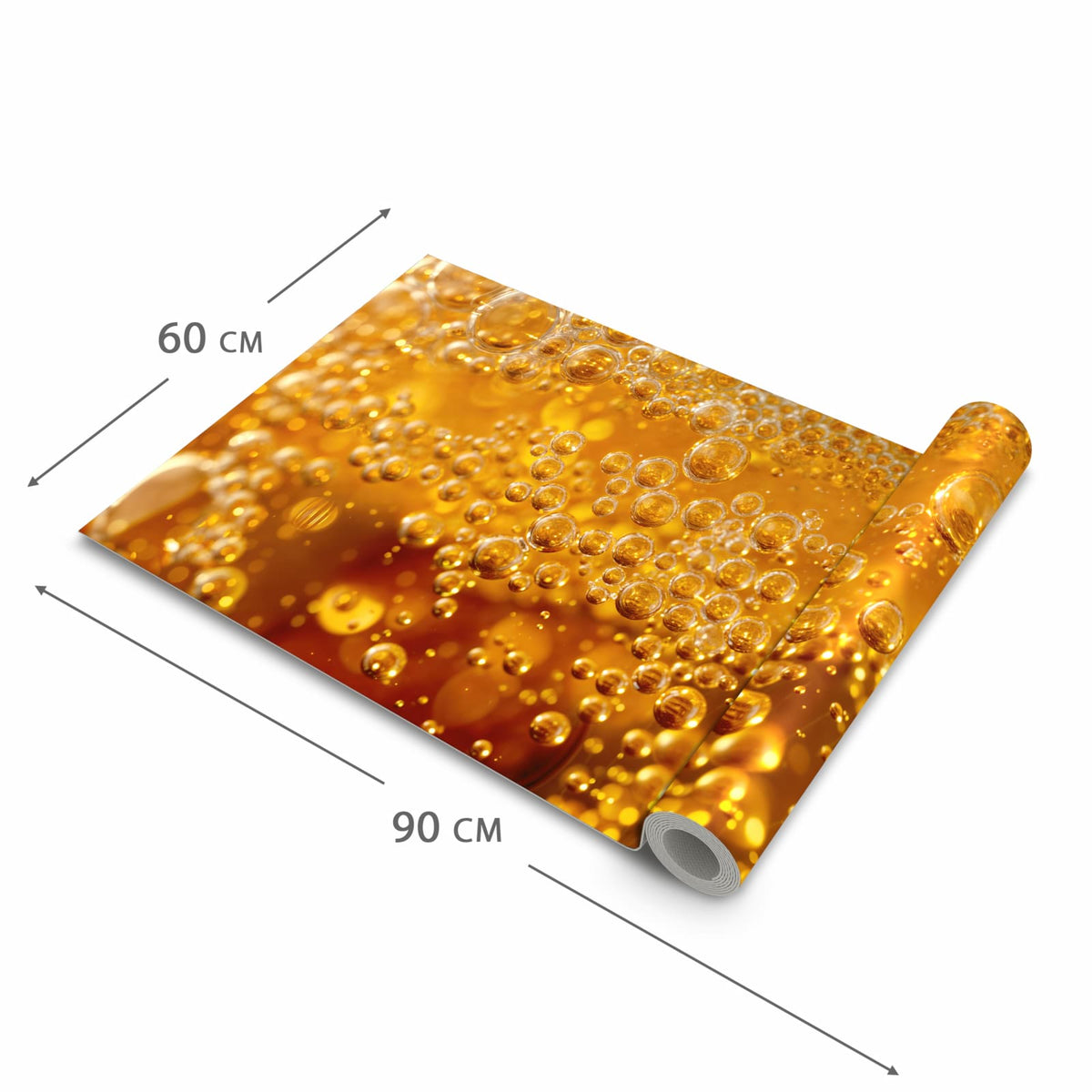 Langlebiger Teppich für Küche mit Motiv Sprudelnde Blasen in der Grösse 80x280 cm