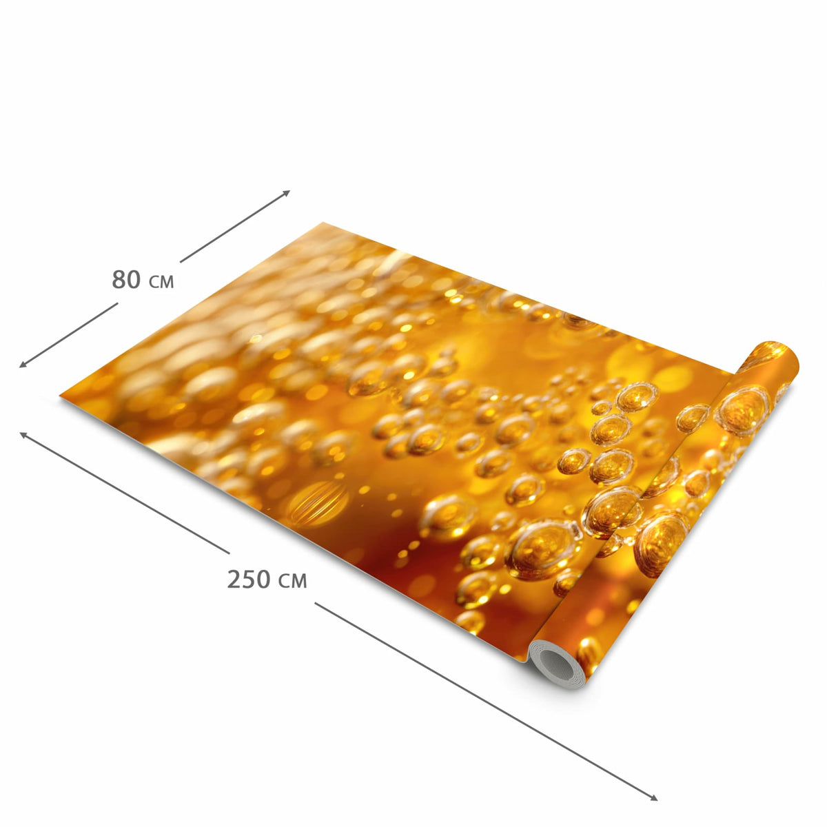 Feuchtigkeitsresistenter Teppich für die Küche mit Motiv Sprudelnde Blasen in der Grösse 80x280 cm