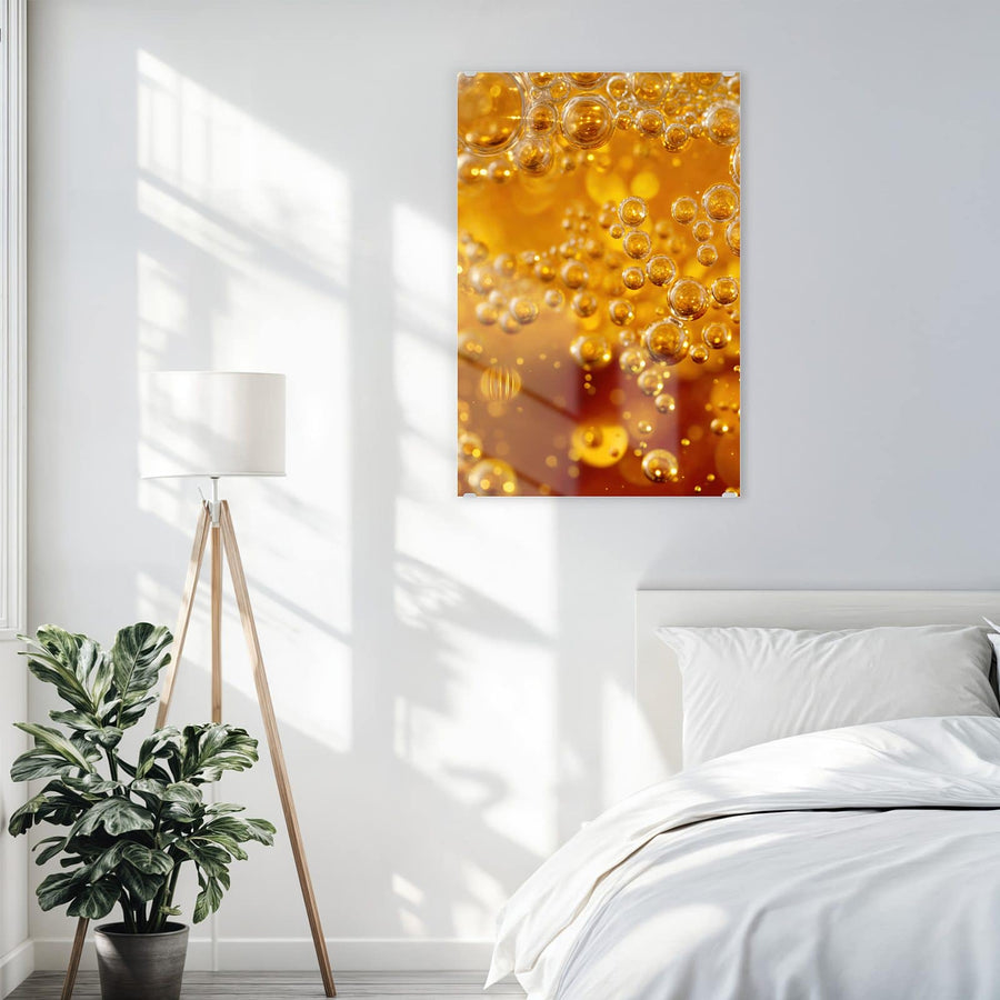 Maße Wandbild - Sprudelnde Blasen - Hochformat