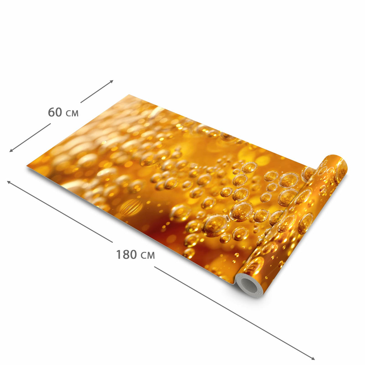 Abwaschbarer Küchenläufer mit Motiv Sprudelnde Blasen in der Größe 80x280 cm für angenehme Haptik