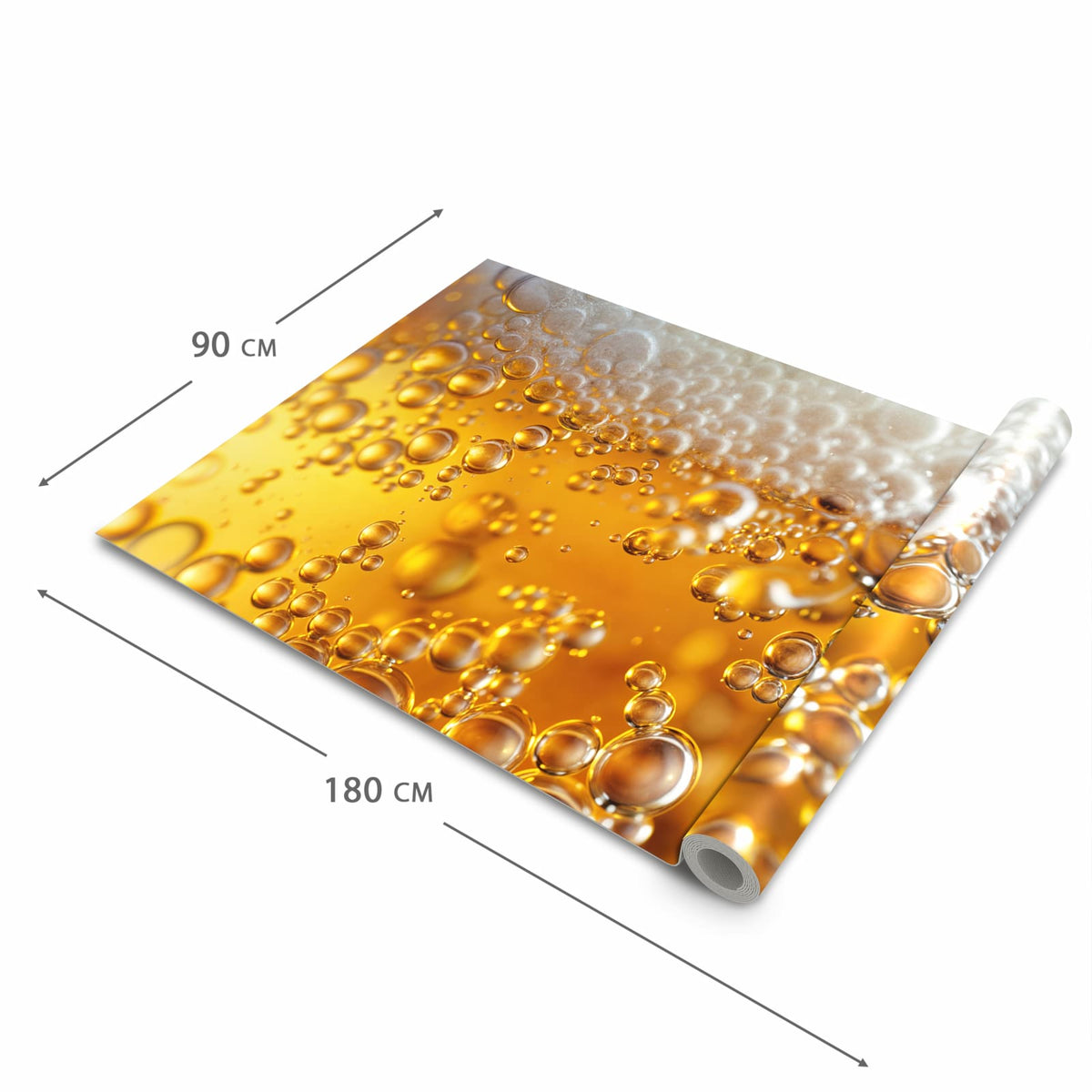 Pflegeleichter moderner Küchenläufer mit Motiv Blasen von Sprudelnde in der Größe 80x280 cm