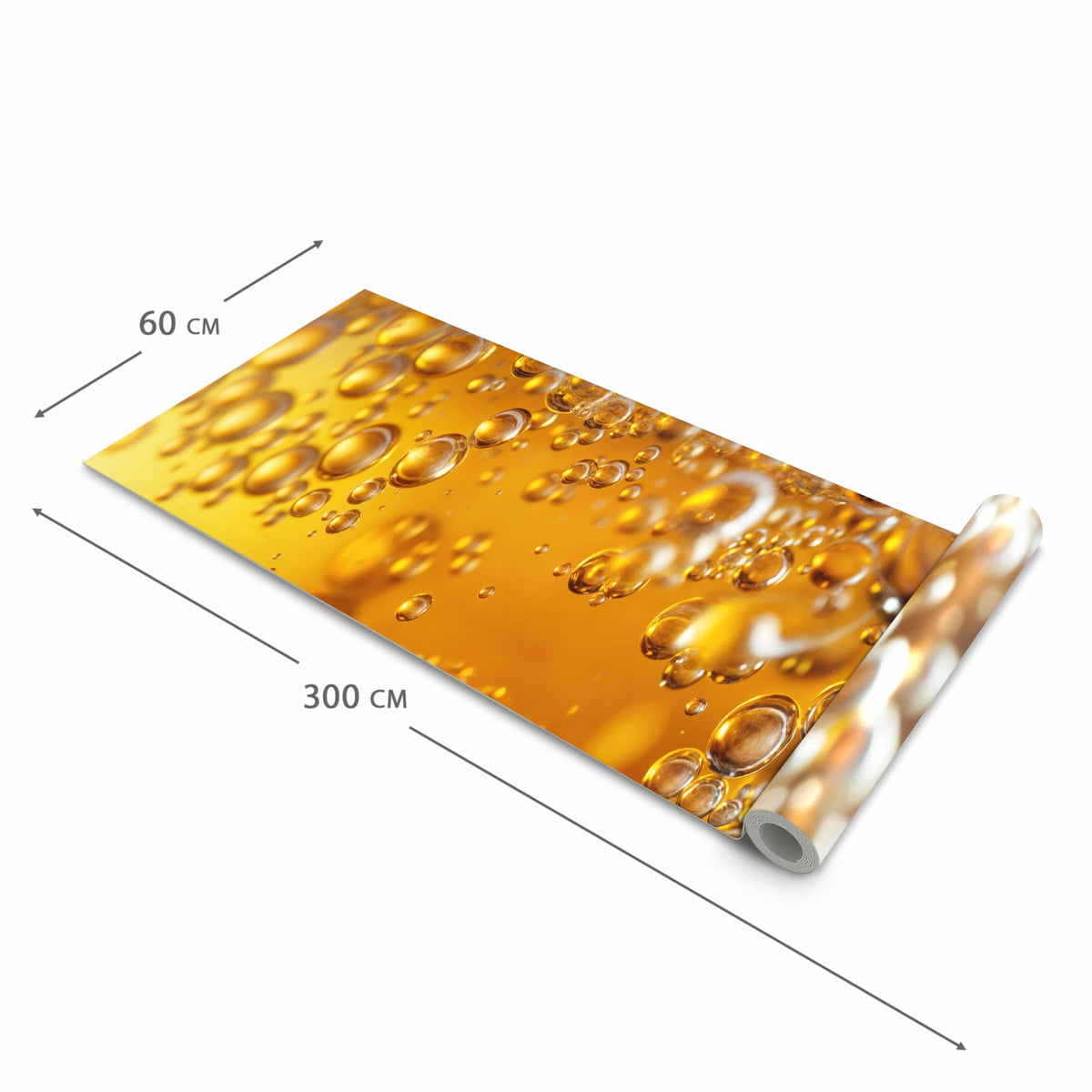 Wasserabweisender Küchenläufer mit Motiv Blasen von Sprudelnde in der Grösse 80x280 cm