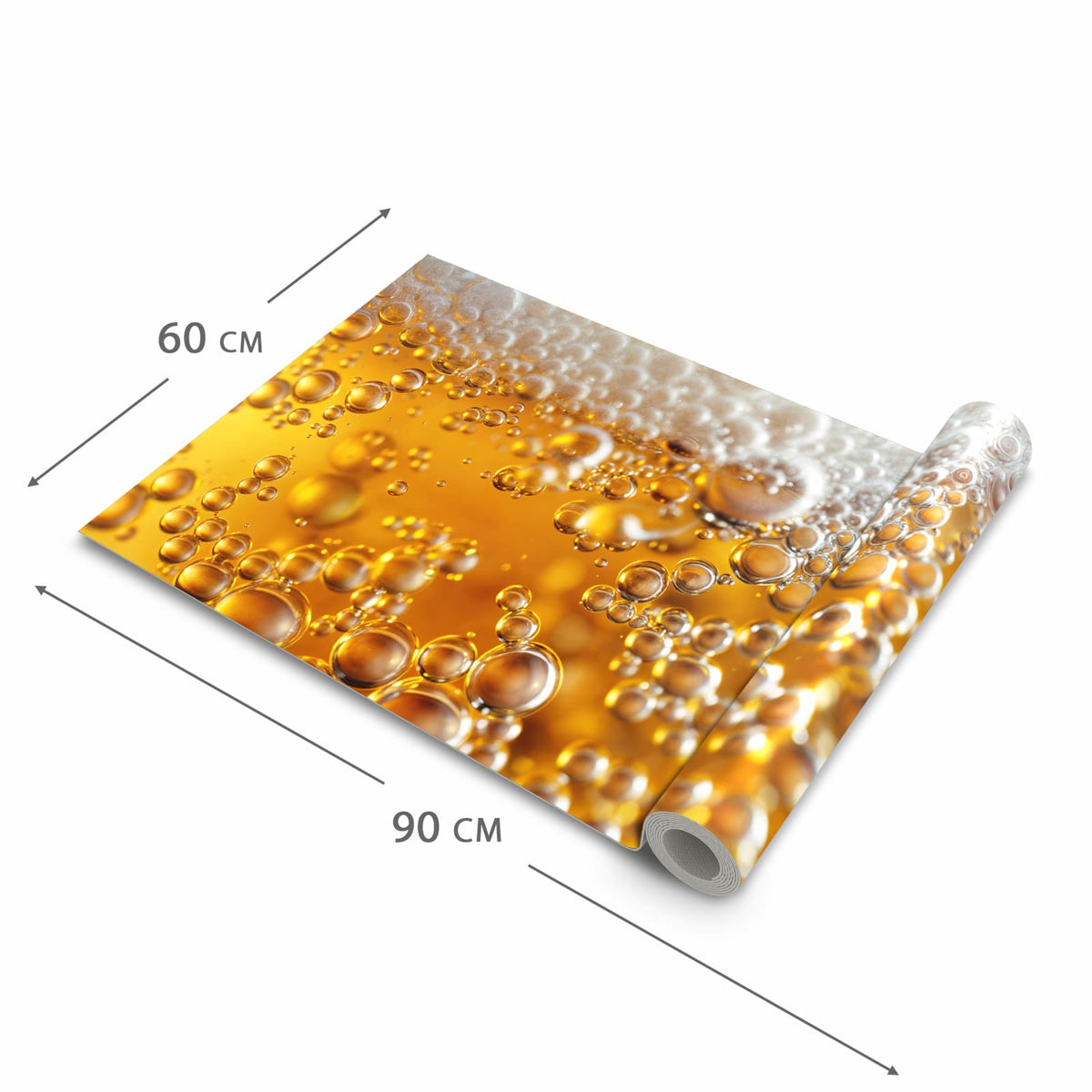 Fleckenresistenter rutschfester Küchenläufer mit Motiv Blasen von Sprudelnde in der Größe 80x280 cm