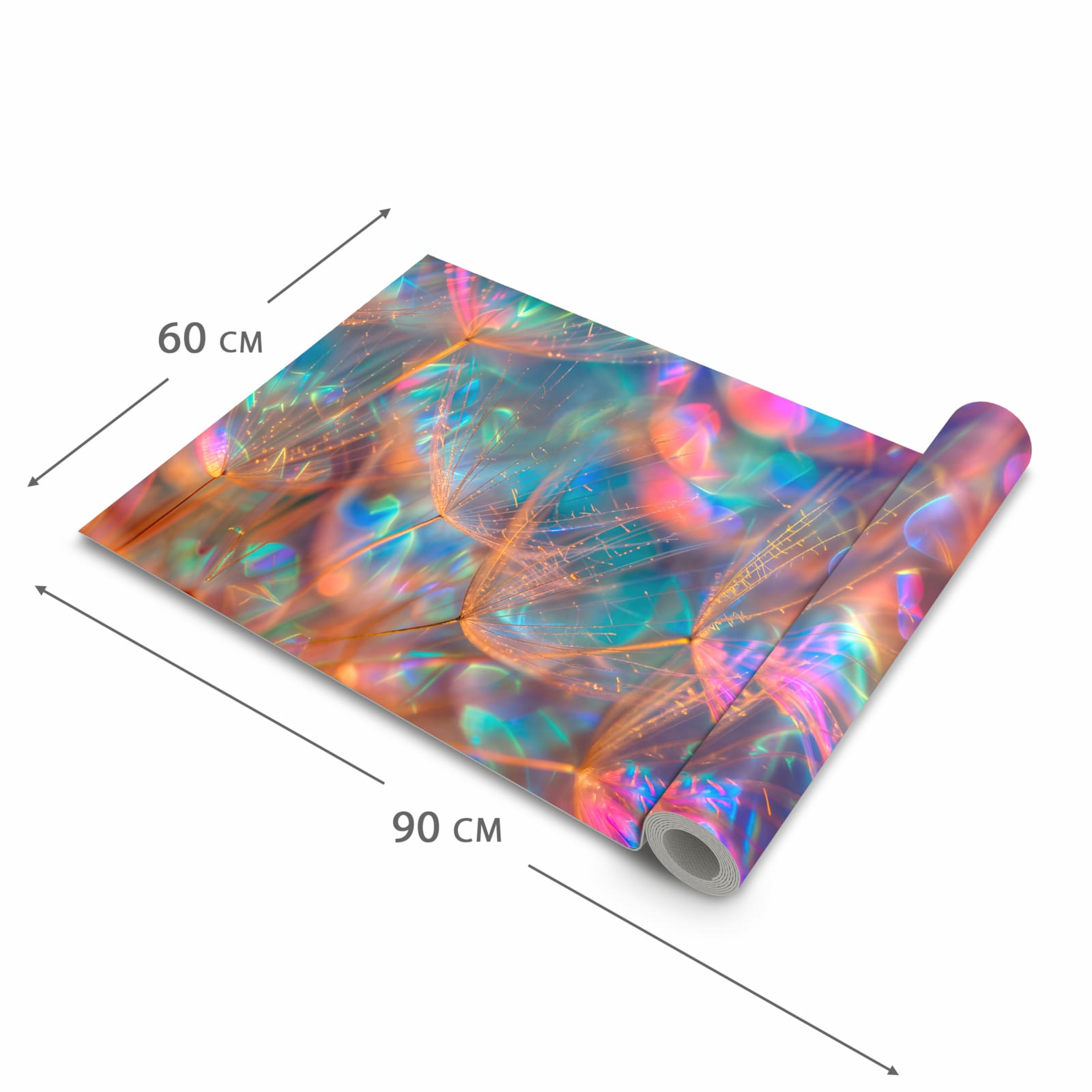 Feuchtigkeitsresistenter Küchenteppich mit Motiv Schimmernde Natur in der Grösse 80x250 cm