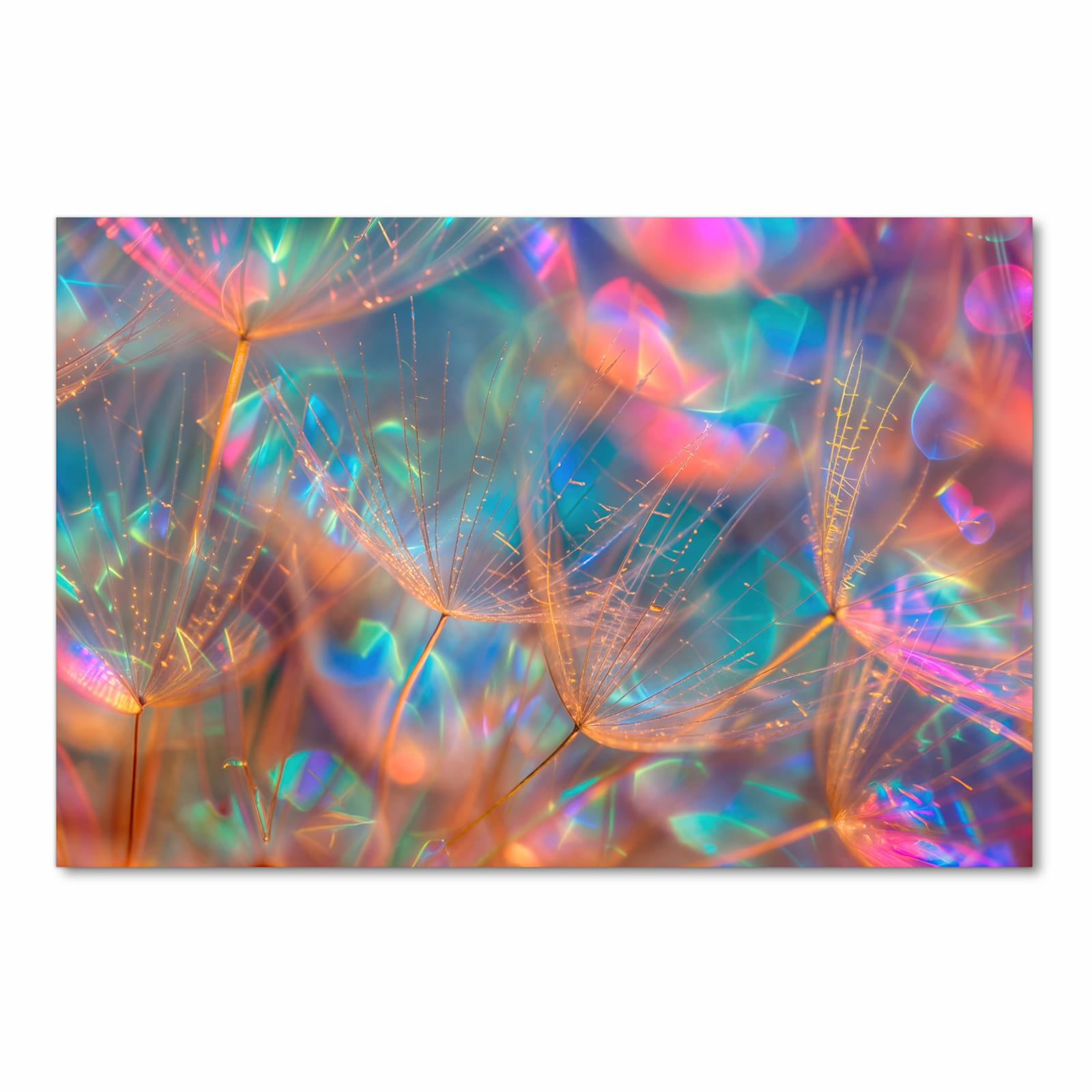 Geräuschdämpfender Küchenteppich mit Motiv Schimmernde Natur in Frontansicht