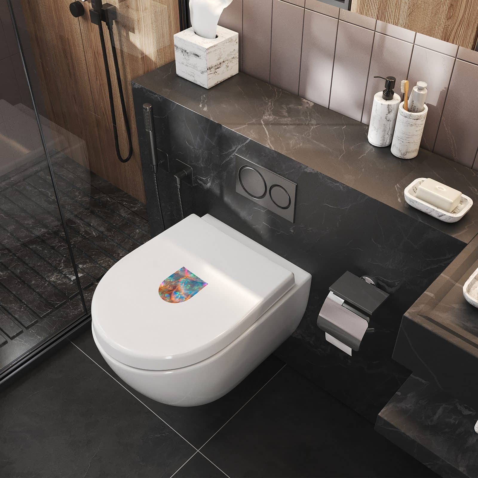 WC-Sitz mit Absenkautomatik Schimmernde Natur