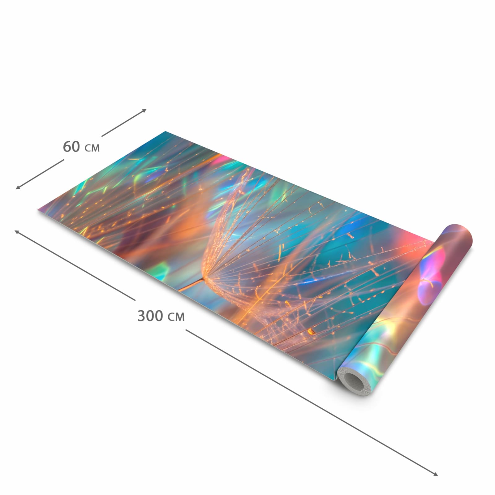 Rutschfester Bodenläufer Teppich mit Motiv Schimmernde Natur in der Grösse 80x250 cm