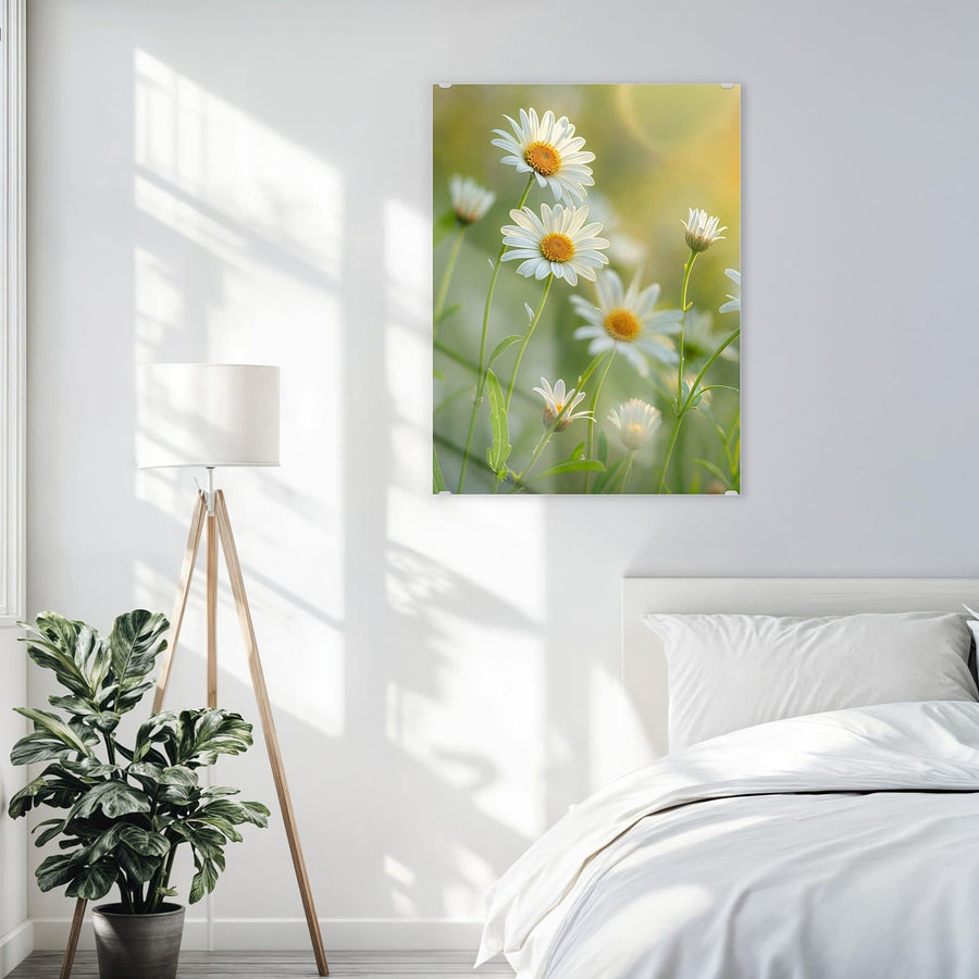 Maße Wandbild - Weiße Margeriten - Hochformat