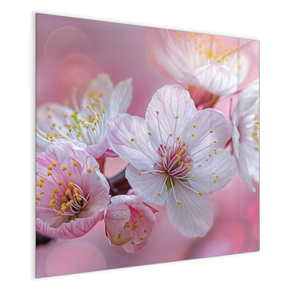 Magnettafel mit dem Motiv Rosa Blüten am Zweig
