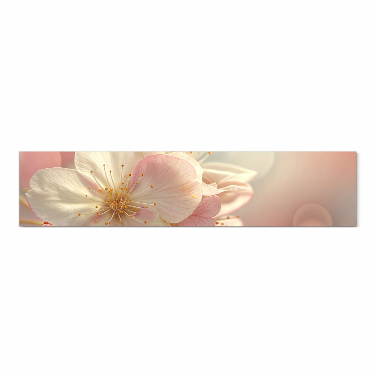 Küchenläufer Rosa Frühlingsblüten 60 × 270 cm, Motiv bildfüllend von oben